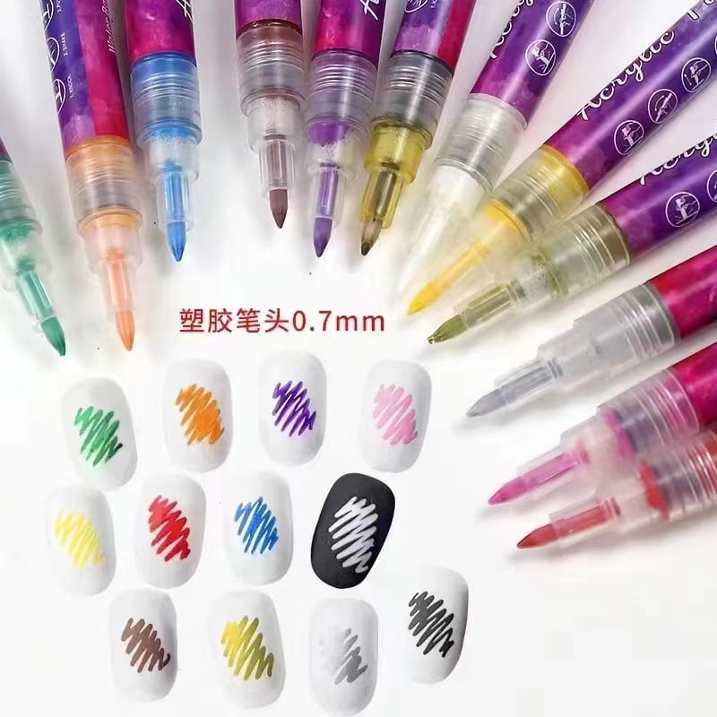 1db Nail Art Graffiti toll vízálló UV géllakk design pontfestő rajztoll barkácsolás absztrakt bélés körömdíszítő virágeszközökhöz