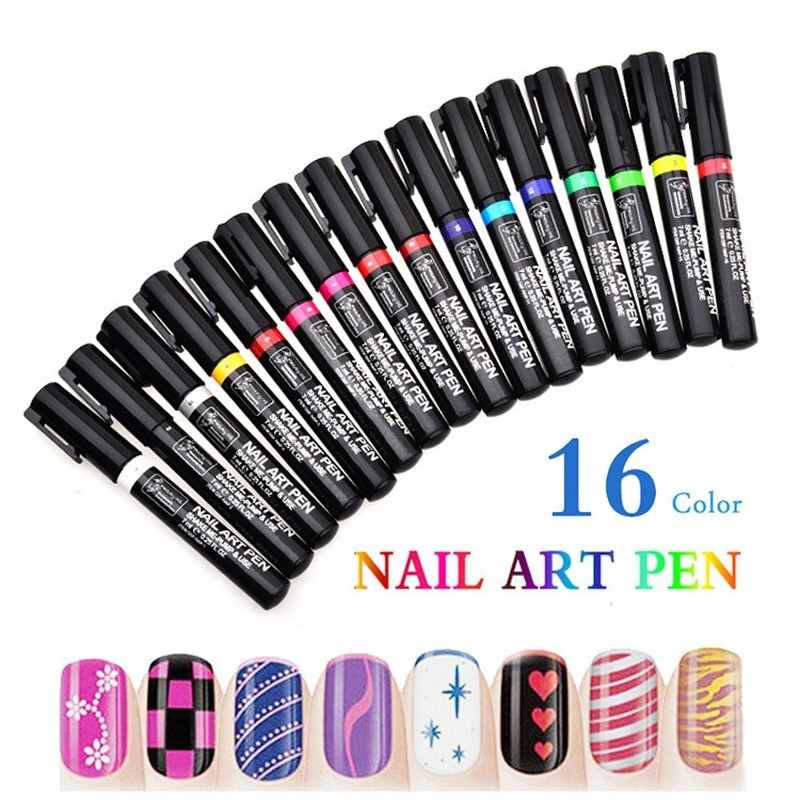 16 farieb na maľovanie nechtov, pero na maľovanie 3D mandaly, bodkovacie nástroje, príslušenstvo, biela červená, DIY linka, kvetinové ceruzky, dekorácia, veľkoobchod