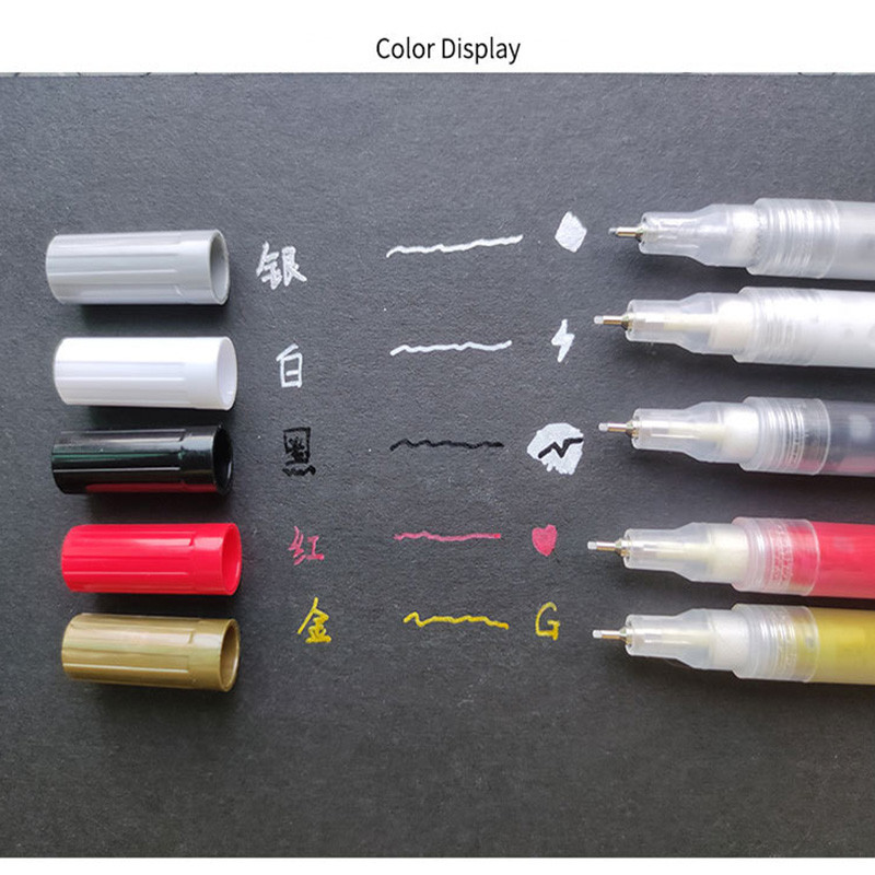 1 бр Графити Акрилна боя за нокти Писалка Студентски анимационни рисунки Живопис Пигментна линия Цвете Молив за нокти Инструменти Бяла декорация „направи си сам“
