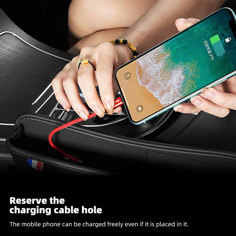 Automobilio sėdynės lizdas Sandėliavimo dėžutės tarpas Kištuko užpildas du viename plyšyje Telefono laikiklis Tvarkyklės vidus Užpildykite sėdynės priedus