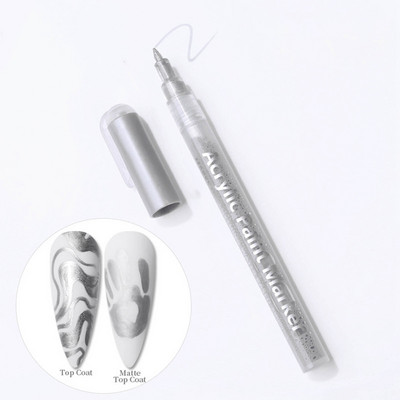 Nagu mākslas zīmēšanas pildspalva Grafiti pildspalva Ūdensizturīga Zīmēšanas Glezniecība Laineris Manikīrs Instrumenti Sieviešu Meitenes 3D DIY Nail Art Skaistuma rīki