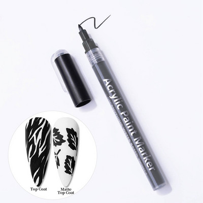 Nagu mākslas zīmēšanas pildspalva Grafiti pildspalva Ūdensizturīga Zīmēšanas Glezniecība Laineris Manikīrs Instrumenti Sieviešu Meitenes 3D DIY Nail Art Skaistuma rīki
