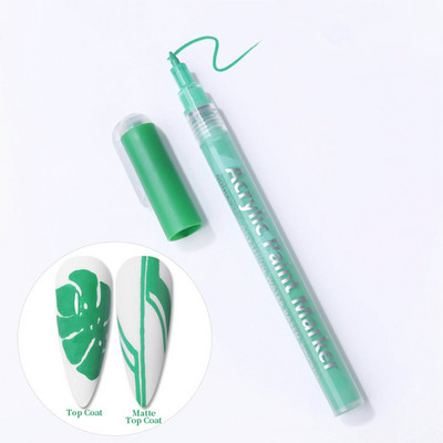 Nagu mākslas zīmēšanas pildspalva Grafiti pildspalva Ūdensizturīga Zīmēšanas Glezniecība Laineris Manikīrs Instrumenti Sieviešu Meitenes 3D DIY Nail Art Skaistuma rīki