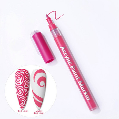 Nagu mākslas zīmēšanas pildspalva Grafiti pildspalva Ūdensizturīga Zīmēšanas Glezniecība Laineris Manikīrs Instrumenti Sieviešu Meitenes 3D DIY Nail Art Skaistuma rīki