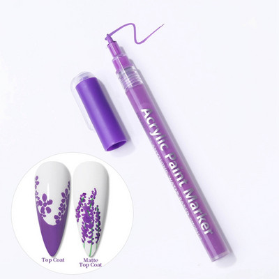 Nagu mākslas zīmēšanas pildspalva Grafiti pildspalva Ūdensizturīga Zīmēšanas Glezniecība Laineris Manikīrs Instrumenti Sieviešu Meitenes 3D DIY Nail Art Skaistuma rīki