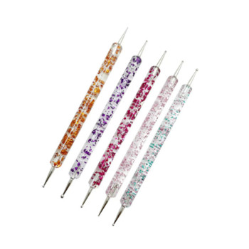 1σετ UV Gel Nail Art Brush Nail Art Dotting Pen Σετ ζωγραφικής Σετ DIY Design Nail Art Dotting Tools Αξεσουάρ μανικιούρ