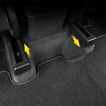 Για Tesla Model 3 Model Y 18-21 Ράγα ολίσθησης πίσω καθίσματος Μαλακό ελαστικό βύσμα Προστασία αυτοκινήτου Αξεσουάρ εσωτερικής λειτουργίας αυτοκινήτου