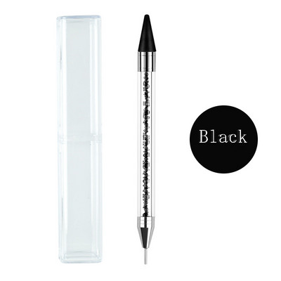 Dvigubos galvutės vaško rašiklis Kalnų krištolas brangakmenių rinkiklis krištolinė rankena Nagų dailės smeigės Deimantiniai įrankiai