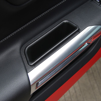 2 τεμ. Κάλυμμα κουτιού αποθήκευσης εσωτερικής πλαϊνής πόρτας για Ford Mustang 2015+ Χρήσιμα αξεσουάρ αυτοκινήτου αυτοκινήτου