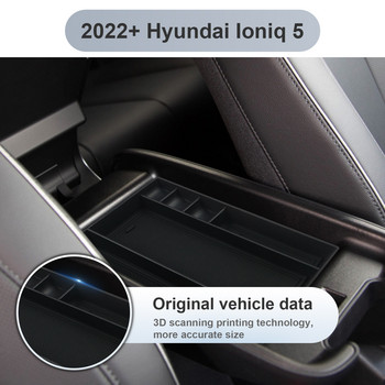 RUIYA For Ioniq 5 2022 Car Armrest Box Storage Central Control Container Auto Interior Organizer Ioniq 5 Accessories 2022