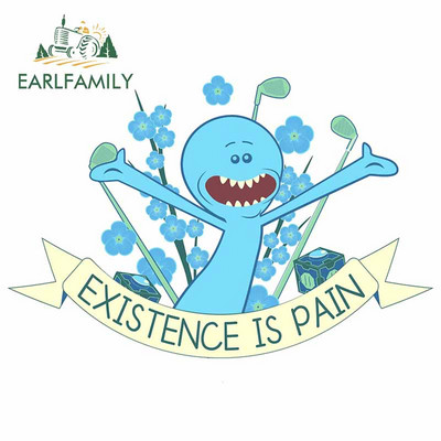 EARLFAMILY 13cm x 8,8cm For Existence Is Pain Αυτοκόλλητα φορητού υπολογιστή Αξεσουάρ αυτοκινήτου Αυτοκόλλητα αδιάβροχο βινύλιο περιτύλιγμα αυτοκινήτου Δημιουργική διακόσμηση