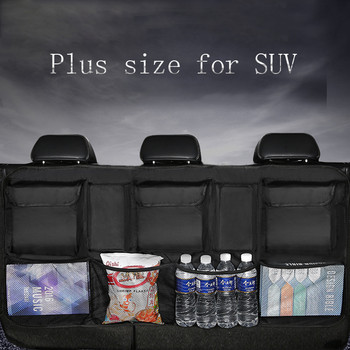 Чанта за съхранение на кола Органайзер за багажник на кола Универсална чанта за съхранение на задната седалка с голям капацитет Джоб за мрежест държач за багаж