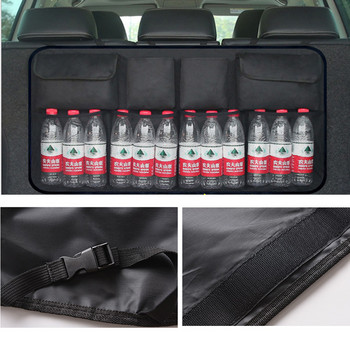 Чанта за съхранение на кола Органайзер за багажник на кола Универсална чанта за съхранение на задната седалка с голям капацитет Джоб за мрежест държач за багаж