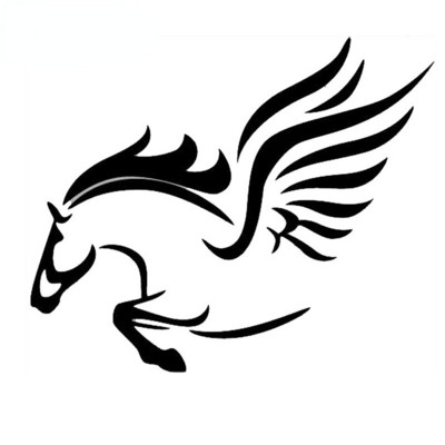 18 cm-es autómatricák egyéni kreatív Pegasus vinyl matricák autó motorkerékpár lökhárító karosszériája hátsó ablak díszmatricái