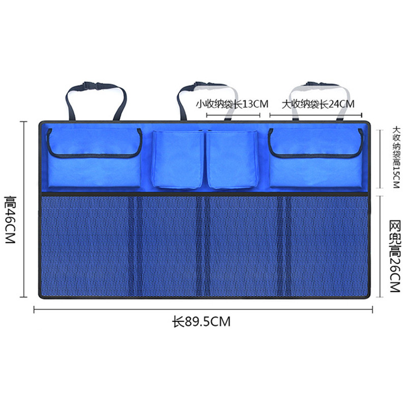 Organizator de portbagaj de mașină cu mai multe buzunare, geantă de depozitare pentru scaunul din spate agățat cu 9 buzunare Buzunar universal de depozitare din pânză Oxford impermeabilă