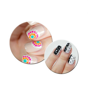 νέα 5 τμχ 2-Way Nail Art Dotting Στυλό Βερνίκι νυχιών Στυλό Drill Point Στυλό αλουμινίου Marbleizing Painting Dot DIY Nail Art Tools