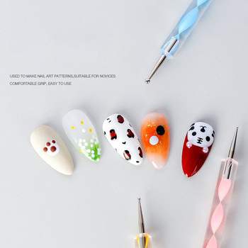 5 бр./комплект писалка за рисуване на нокти за дизайн на нокти Двустранна рисунка, рисуване, кристали, инструменти за маникюр
