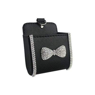 Crystal Diamond Crown Priză de mașină Ventilare de aer Cutie de gunoi pentru Suport pentru telefon mobil Auto Husă Organizator Geantă de depozitare agățată Stil auto