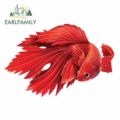 EARLFAMILY 13 cm x 4,2 cm pentru Betta Fish Autocolante de mașină pentru motociclete Decal rezistent la apă pentru portbagaj pentru fereastră Decor personalizat de imprimare