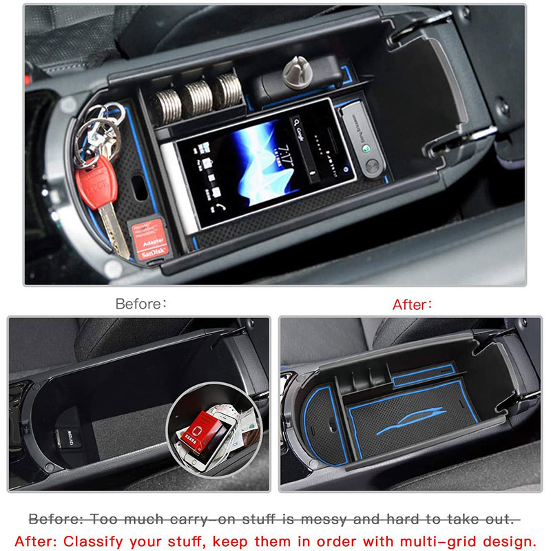 jaoks Toyota C-HR AX10 AX50 2017 2018 2019 2020 2021 C HR CHR auto keskse käetoe hoiukasti keskkonsooli korraldaja tarvikud