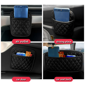 PU Δερμάτινο κάθισμα τσέπης για αποθήκευση αυτοκινήτου Πίσω/πόρτα/Κεντρική κονσόλα οργάνωσης για μικροπράγματα τσάντα αποθήκευσης αυτοκινήτου Universal για όλα τα οχήματα