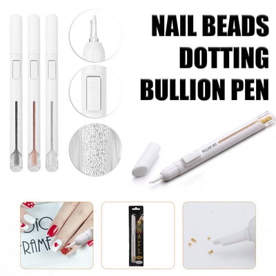 Ατσάλινες χάντρες 0,8 mm Picking Dotting Pen Nail Art Εργαλείο Pick Up Μικρή μπάλα Χαβιάρι Αξεσουάρ Μανικιούρ Νυχιών Πένα ζωγραφικής