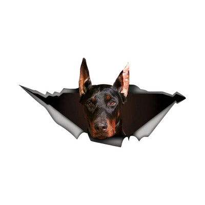 FUYOOHI Play matricák Doberman Kutya Kisállat Öntapadó PVC Matrica Autómatrica Autódíszekhez a lökhárító hátsó ablakos laptopon