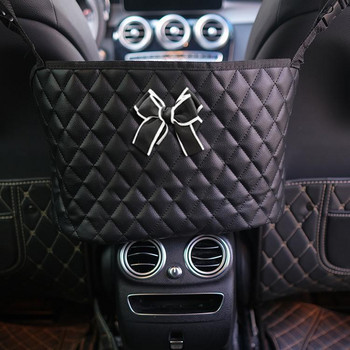Има мрежести джобове за съхранение в средната седалка на колата за момичета Съхранение на кола Висяща чанта Стол Облегалка за съхранение Автомобилни консумативи
