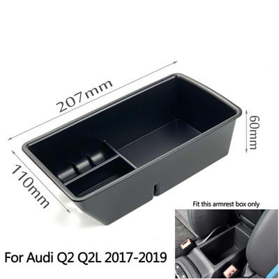 1db Autótartozékok Központi kartámasz tárolódoboz Audi A3 8V S3 S4 S5 A4 A5 B8 B9 8T Q2 Q2L Q3 8U Q5 8R Car Stylinghez