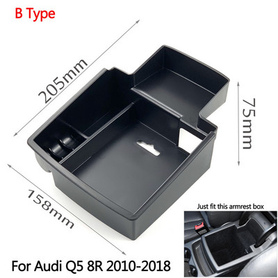 1db Autótartozékok Központi kartámasz tárolódoboz Audi A3 8V S3 S4 S5 A4 A5 B8 B9 8T Q2 Q2L Q3 8U Q5 8R Car Stylinghez