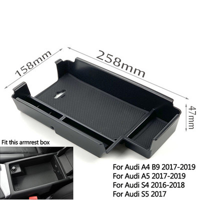 1db Autótartozékok Központi kartámasz tárolódoboz Audi A3 8V S3 S4 S5 A4 A5 B8 B9 8T Q2 Q2L Q3 8U Q5 8R Car Stylinghez