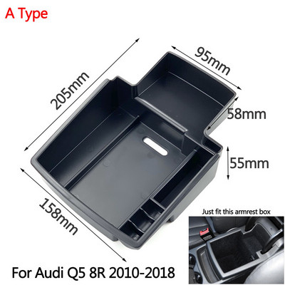 1db Autótartozékok Központi kartámasz tárolódoboz Audi A3 8V S3 S4 S5 A4 A5 B8 B9 8T Q2 Q2L Q3 8U Q5 8R Car Stylinghez