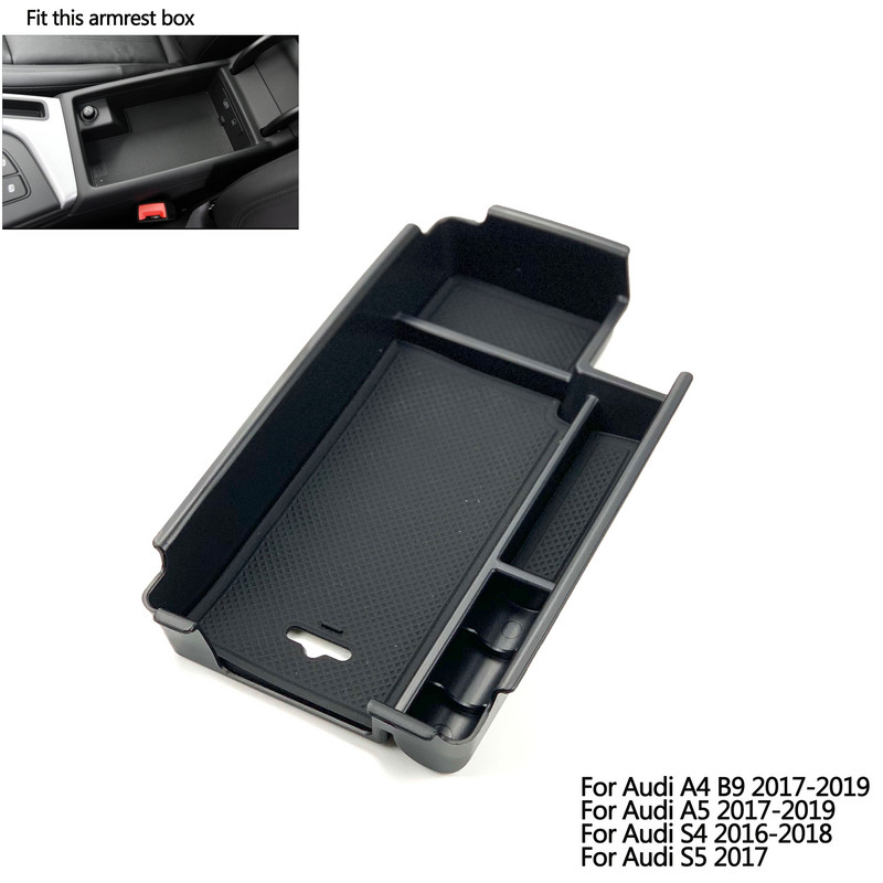 1db Autótartozékok Központi kartámasz tárolódoboz Audi A3 8V S3 S4 S5 A4 A5 B8 B9 8T Q2 Q2L Q3 8U Q5 8R Car Stylinghez