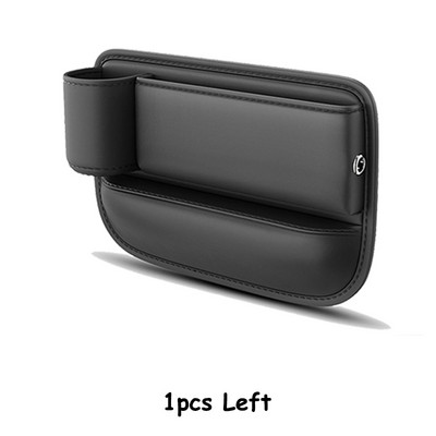 Органайзер за празнини на столче за кола от изкуствена кожа Автоконзола Странична кутия за съхранение с държач за чаша Кутия за съхранение на седалка за мобилни телефони