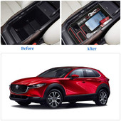 Autó központi vezérlő kartámasz tárolódoboz Mazda CX-30 CX30 2020 2021 Raktározás Rendezés Autóbelső Dekorációs Kiegészítők
