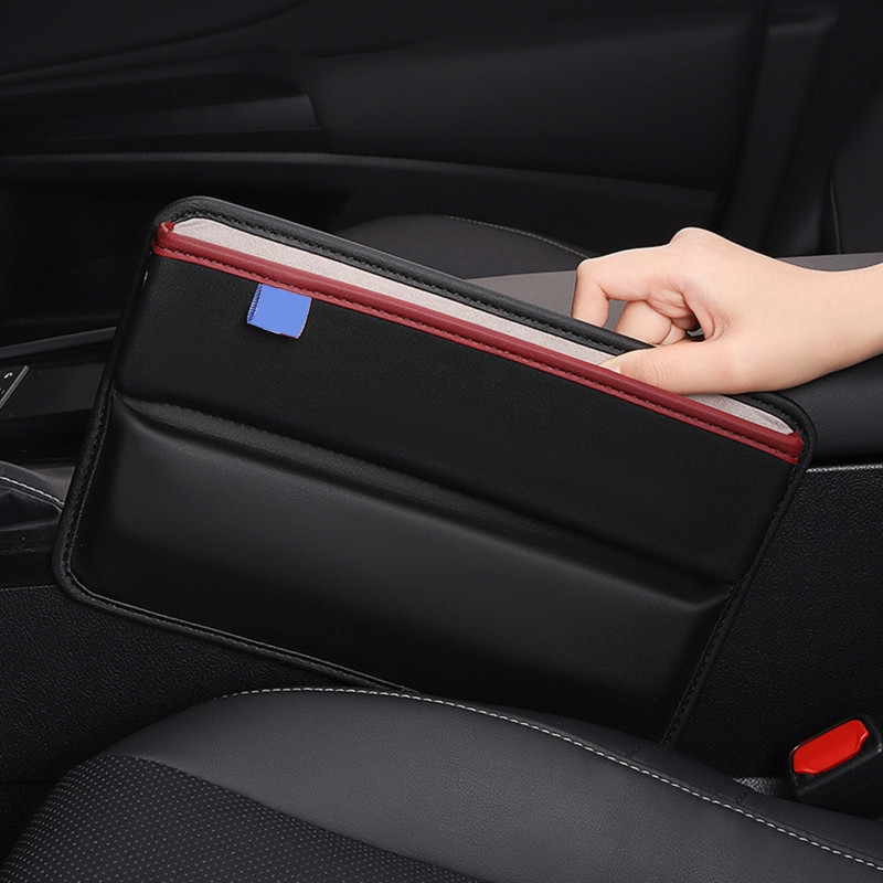 Magas besorolású prémium jármű ülésrések kitöltő Auto konzol oldalsó zseb Tárolódoboz Pénztárcák Kulcsok Érmék Bőr