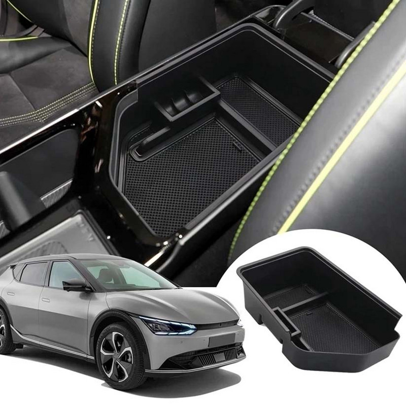 1SET autós központi konzol kartámasz tárolódoboz tartó belső rendszerező kesztyűtartó a KIA EV6 2022-hez