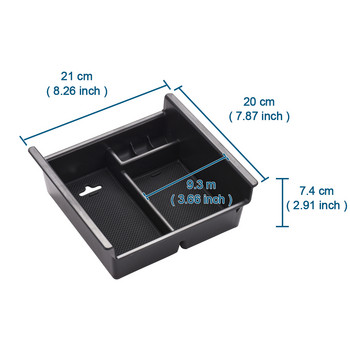 Кутия за съхранение на подлакътник на централната конзола за Toyota 4Runner 2010-2021 Аксесоари ABS черна тава Подлакътник Допълнителен калъф Органайзер