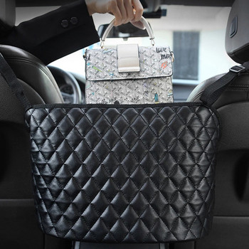 Органайзер за съхранение на седалка за кола Държач за ръчна чанта PU кожа Автомобилен интериор Събиране Подреждане Многофункционална чанта за облегалката на седалката Автомобилни аксесоари