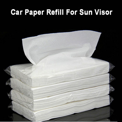 4 Pack Car Tissue With 30 Pieces Tissue In Side Per Pack For Car Tissue Box Paper Refill For Vehicle Home Bathroom Usage