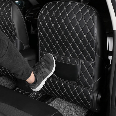 1/2pcs PU Leather Car Seat Back Protector Pad Interior Anti Kick Pads for Kids Child Anti Dirty Protect Mats Auto Accessories
