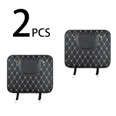 1/2 vnt PU odinė automobilio sėdynės nugaros apsauga, vidinė nuo smūgio apsauganti pagalvėlė vaikams, apsauganti nuo nešvarumų kilimėlių automobilių priedai