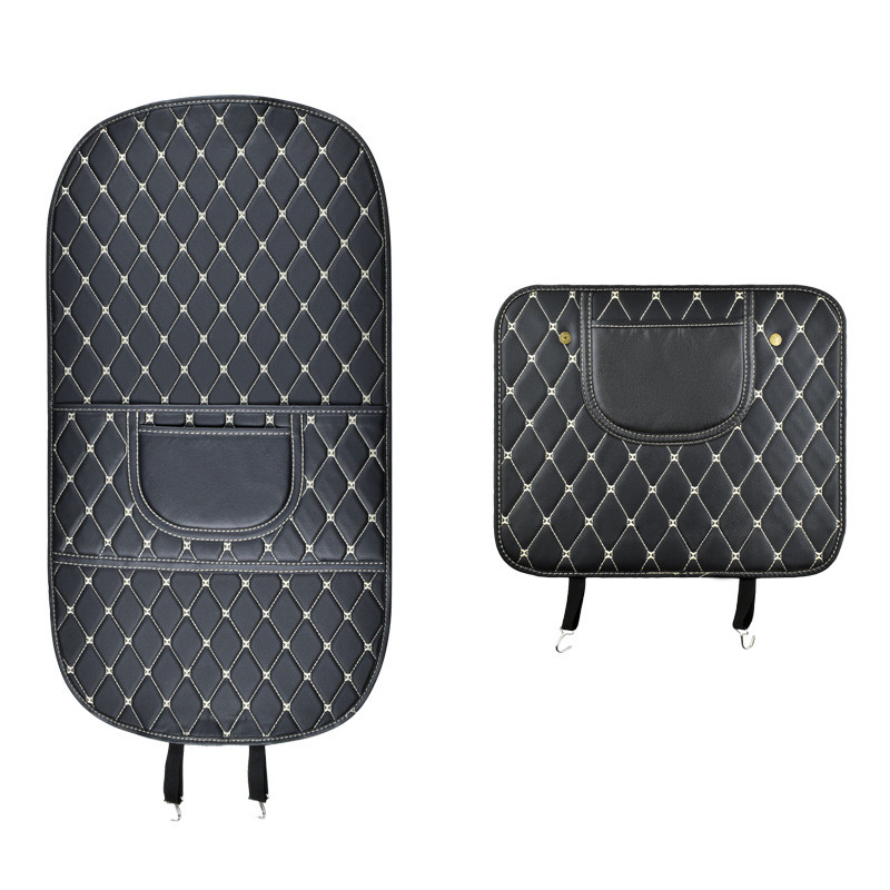 1/2 vnt PU odinė automobilio sėdynės nugaros apsauga, vidinė nuo smūgio apsauganti pagalvėlė vaikams, apsauganti nuo nešvarumų kilimėlių automobilių priedai