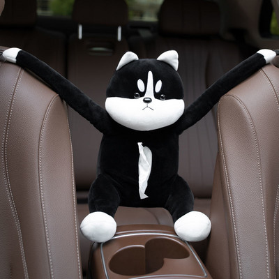 Rippuva auto sisemise käetoe karbiga Päikesesirmi pumpamiskarbiga pumbatav auto multifilm armsad loomingulised kangakarbid