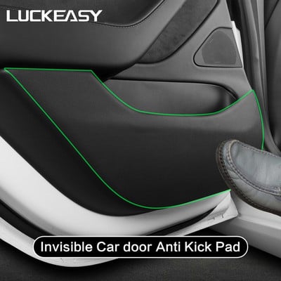 LUCKEASY For Tesla Model 3 αόρατο περβάζι πόρτας αυτοκινήτου με προστατευτικό μαξιλαράκι με προστατευτικό πλάγιο άκρο Model3 2017-2023 Προστατευτικά αυτοκόλλητα