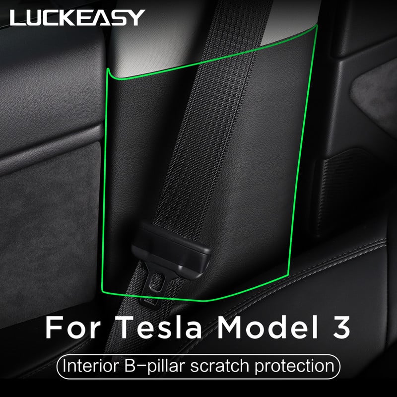 LUCKEASY For Tesla Model 3 αόρατο περβάζι πόρτας αυτοκινήτου με προστατευτικό μαξιλαράκι με προστατευτικό πλάγιο άκρο Model3 2017-2023 Προστατευτικά αυτοκόλλητα