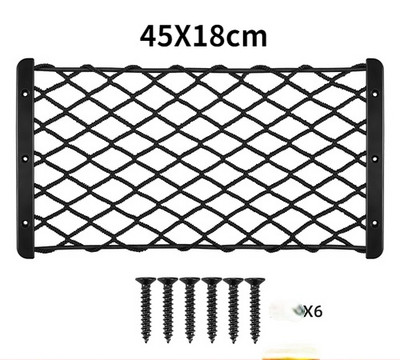 Universalus automobilio nugarėlė galinė tinklinė bagažinės sėdynė Elastinė virvelė tinklelis Savisriegiai sraigtai Sandėliavimas Kišeninis narvas Auto Organizatorius Sėdynės nugaros krepšys