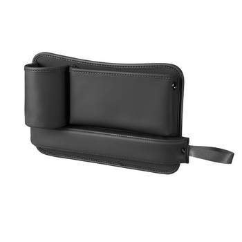 Органайзер за празнини на столче за кола от изкуствена кожа Автоконзола Странична кутия за съхранение с държач за чаша Кутия за съхранение на седалка за мобилни телефони