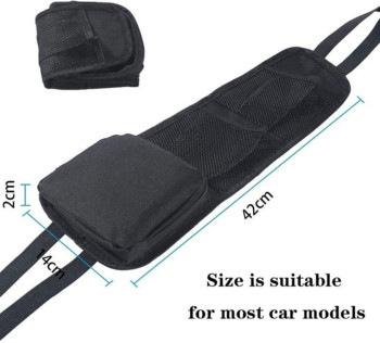 Странична чанта за седалка с много джобове Интериорен органайзер за кола Универсални еластични мрежести чанти Джоб за окачване на седалката Автоаксесоари