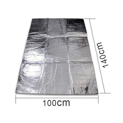 Auto trokšņu izolācija 140x100cm Siltuma skaņas spilventiņš Auto dzinēja skaņas izolācija skaņu slāpējoša izolācija siltumizolācijas paliktnis